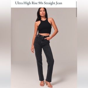 The 90’s straight ultra high rise jean